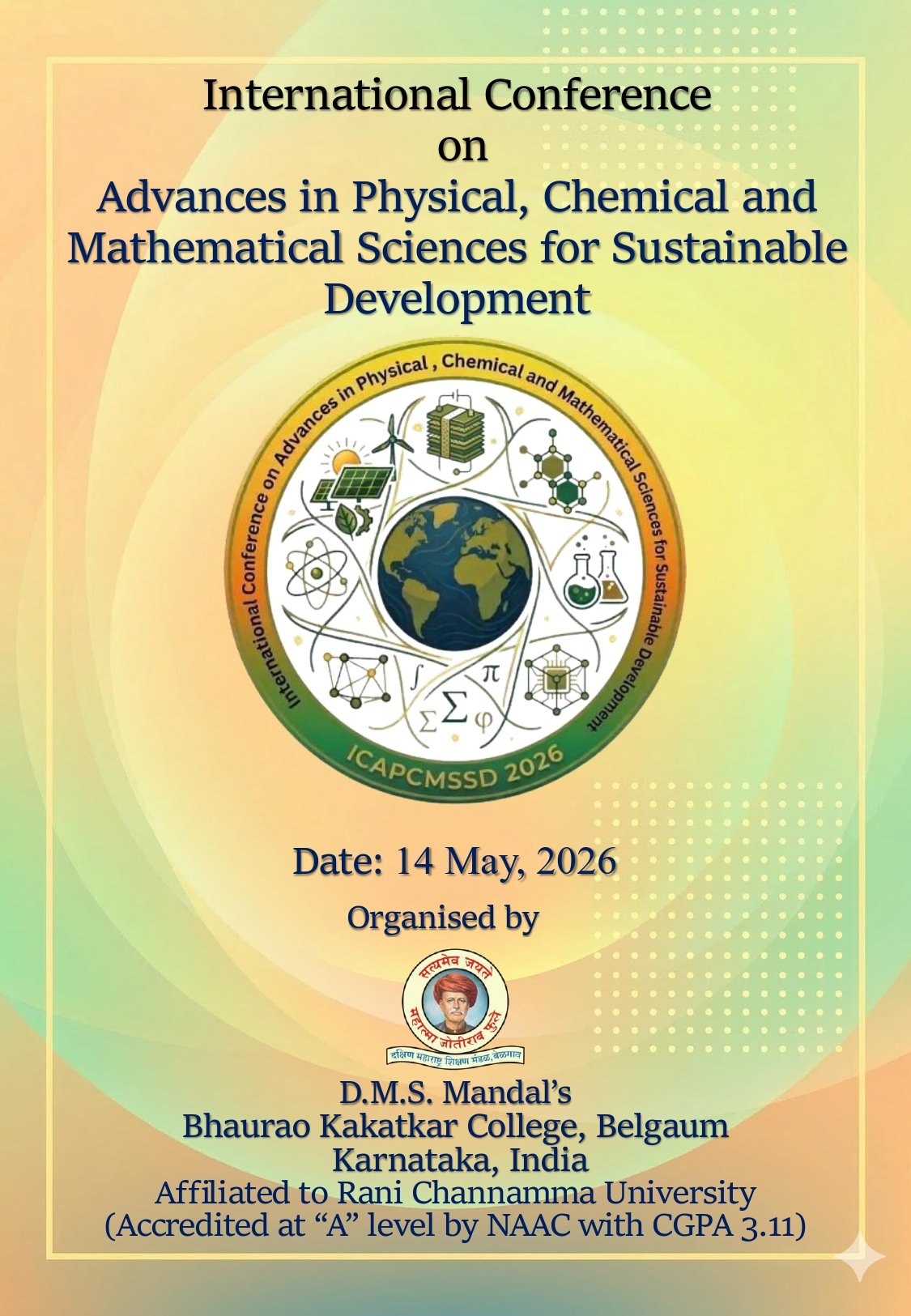 International Conference on Advances in Physical, Chemical and Mathematical Sciences for Sustainable Development